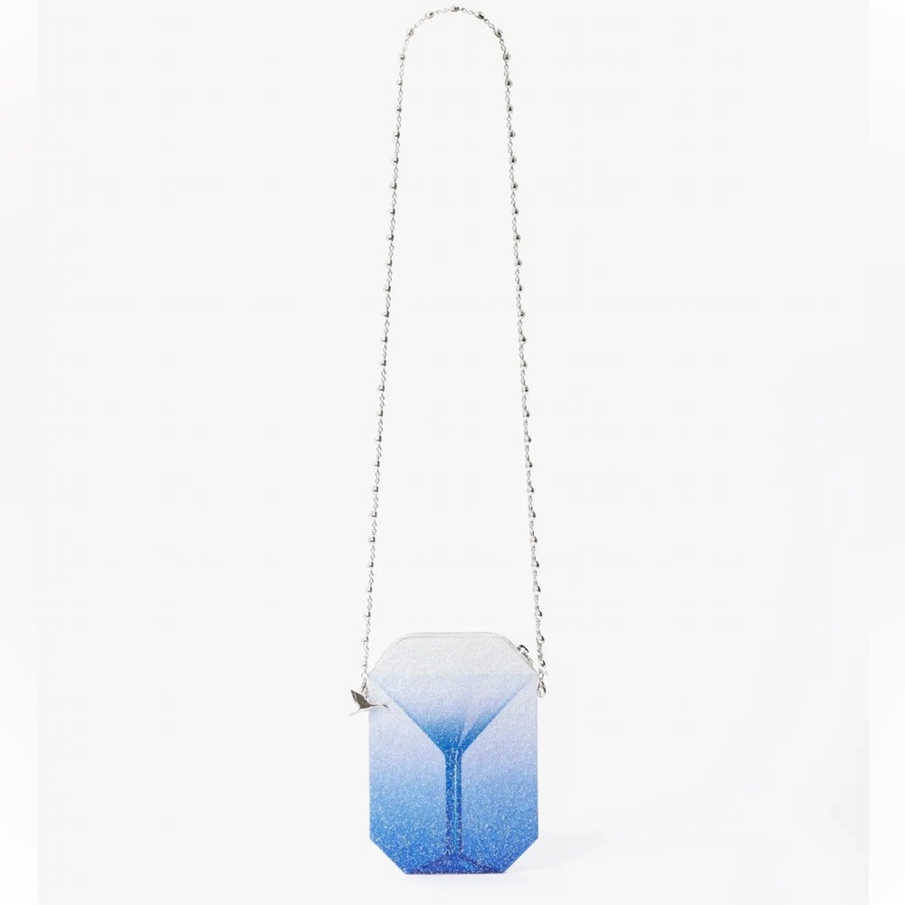 NWOT Dundas Grey Goose Bag Martini Cocktail Evening Crystal Embellished Clutch